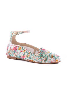 BC Footwear Found You Ankle Strap Flat in Blue Floral at Nordstrom