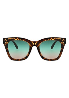 BCBG 50mm Oversize Peaked Square Sunglasses in Tortoise at Nordstrom Rack