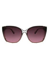 BCBG 62mm Large Square Sunglasses in Crystal Smoke To Blush at Nordstrom Rack