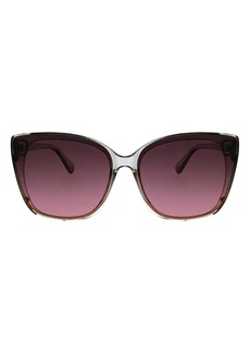 BCBG 62mm Large Square Sunglasses in Crystal Smoke To Blush at Nordstrom Rack