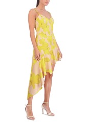 Bcbg New York Women's Asymmetrical Strapless Mini Dress - Yellow Combo