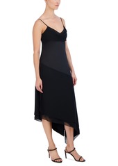 Bcbg New York Women's Cowlneck Asymmetrical Dress - Onyx