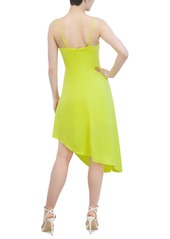 Bcbg New York Women's Cowlneck Sleeveless High-Low Midi Dress - Yellow