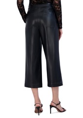 Bcbg New York Women's Faux-Leather Cropped Pants - Onyx