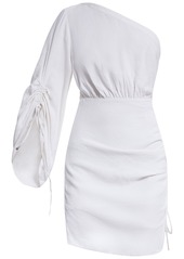 Bcbg New York Women's One-Shoulder Ruched Mini Dress - Blanc