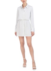 Bcbg New York Women's Pinstripe Shirtdress - White/navy