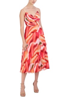 Bcbg New York Women's Printed Pleated Midi Dress - Gamma Wave