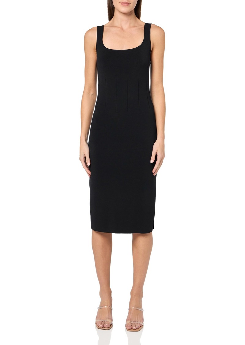 BCBG New York Women's Sleeveless Square Neck Midi Sweater Dress