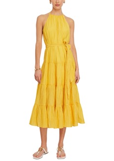 Bcbg New York Women's Tiered Halter-Neck Maxi Dress - Yellow