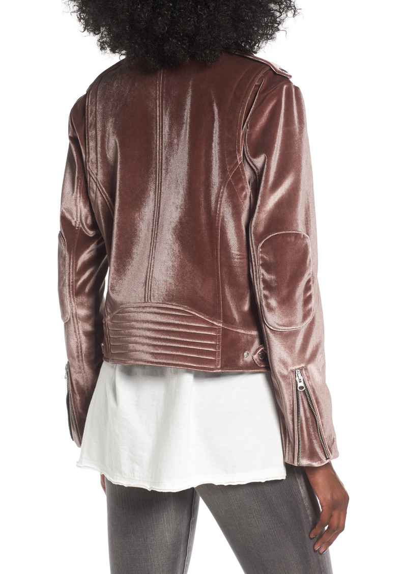 BCBG BCBGeneration Velvet Moto Jacket | Outerwear