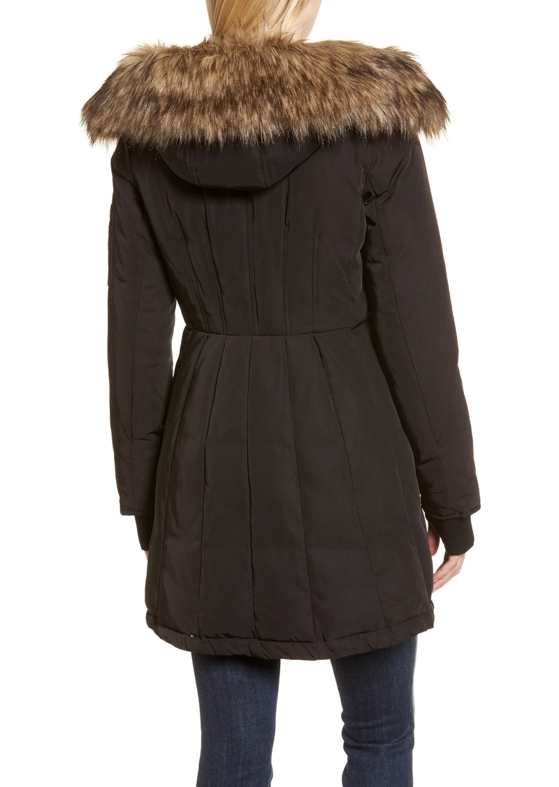 BCBG BCBGeneration Waterproof Snorkel Parka with Faux Fur Trim | Outerwear