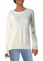 BCBG Max Azria Women's Cold Shoulder High-Low Long Sleeve Sweater White Size S