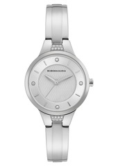 BCBG Max Azria Bcbgmaxazria Ladies Silver Bangle Bracelet Watch with Silver Dial, 32mm
