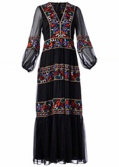 BCBG Max Azria BCBGMax Azria Women's Floral Embroidered Maxi Dress