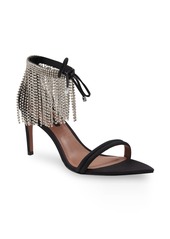 BCBG Max Azria BCBGMAXAZRIA Dawn Fringe Pointed Toe Sandal in Black at Nordstrom Rack