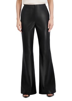 BCBG Max Azria Bcbgmaxazria Faux Leather Flared Leg Pants