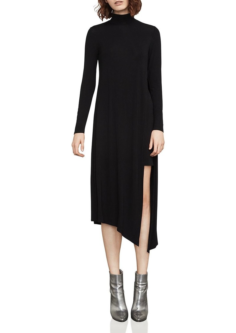 kabrina asymmetrical turtleneck dress