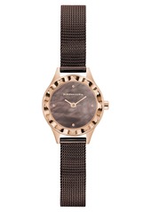 BCBG Max Azria Bcbgmaxazria Ladies Round Brown Genuine Leather Strap Watch, 24mm