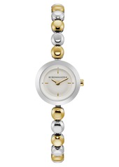 BCBG Max Azria Bcbgmaxazria Ladies Two Tone Bracelet Watch with Silver Dial, 20mm