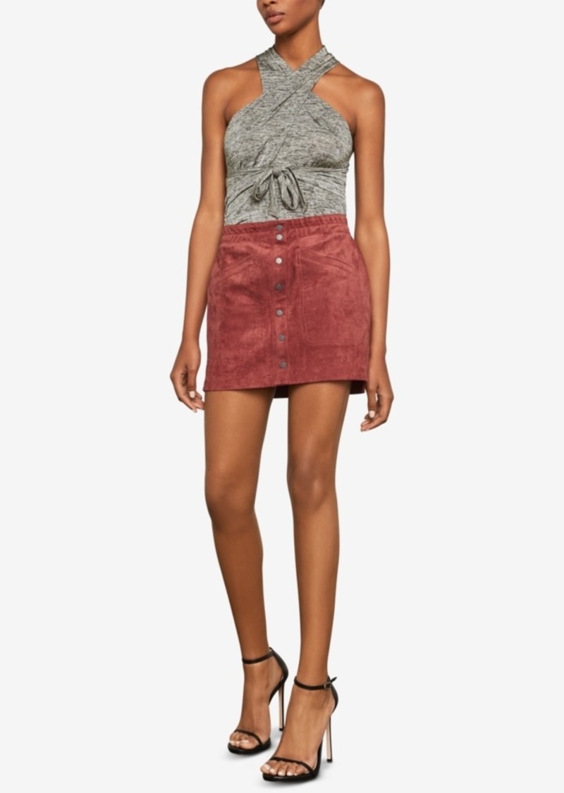 bcbg suede skirt