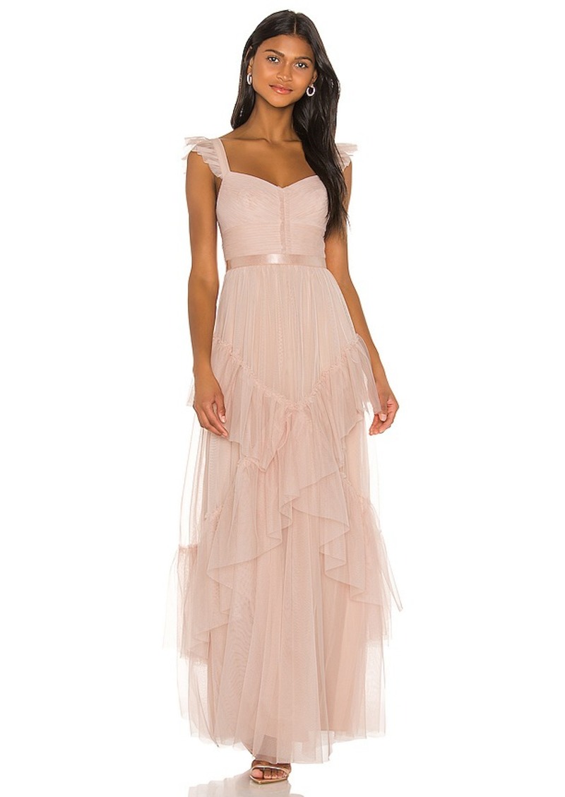 BCBGMAXAZRIA Tiered Ruffle Gown 37 Off