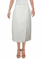 BCBG Max Azria BCBGMAXAZRIA Women's Crepe Side-Slit Skirt Off-White MD (US )