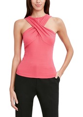 BCBG Max Azria BCBGMAXAZRIA Women's Fitted Bodycon Twist Knot Tank Top