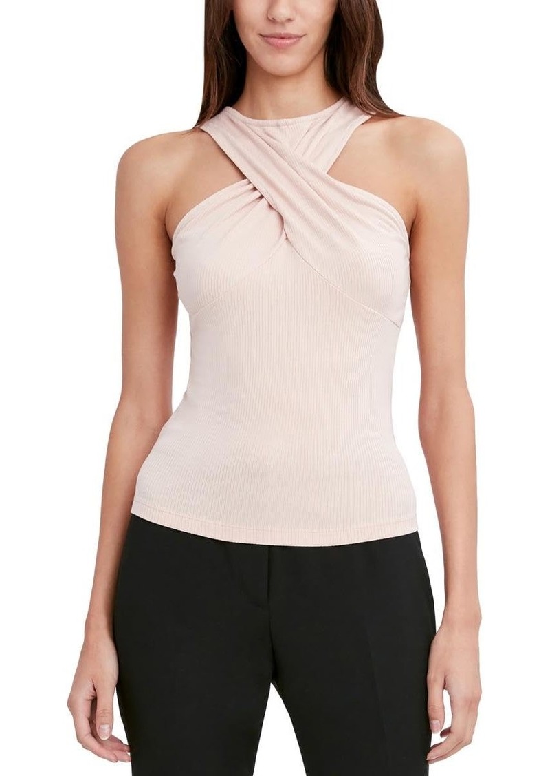 BCBG Max Azria BCBGMAXAZRIA Women's Fitted Bodycon Twist Knot Tank Top