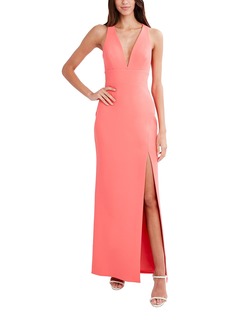 BCBG Max Azria BCBGMAXAZRIA Women's Fitted Floor Length Evening Gown with Side Slit
