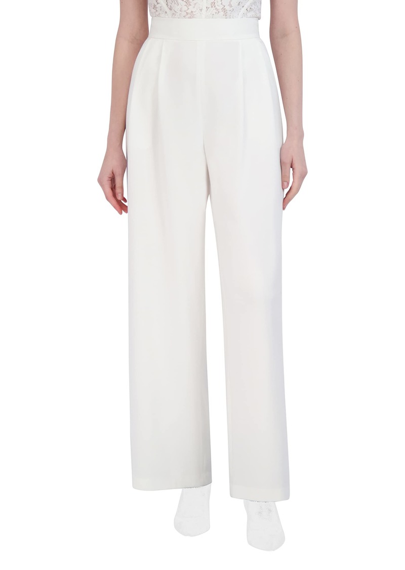 BCBG Max Azria BCBGMAXAZRIA Women's High Waisted Wide Leg Pant Belt Loop Pleated Trouser