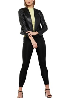 BCBG Max Azria BCBGMAXAZRIA womens Long Sleeve Faux Leather Jacket   US