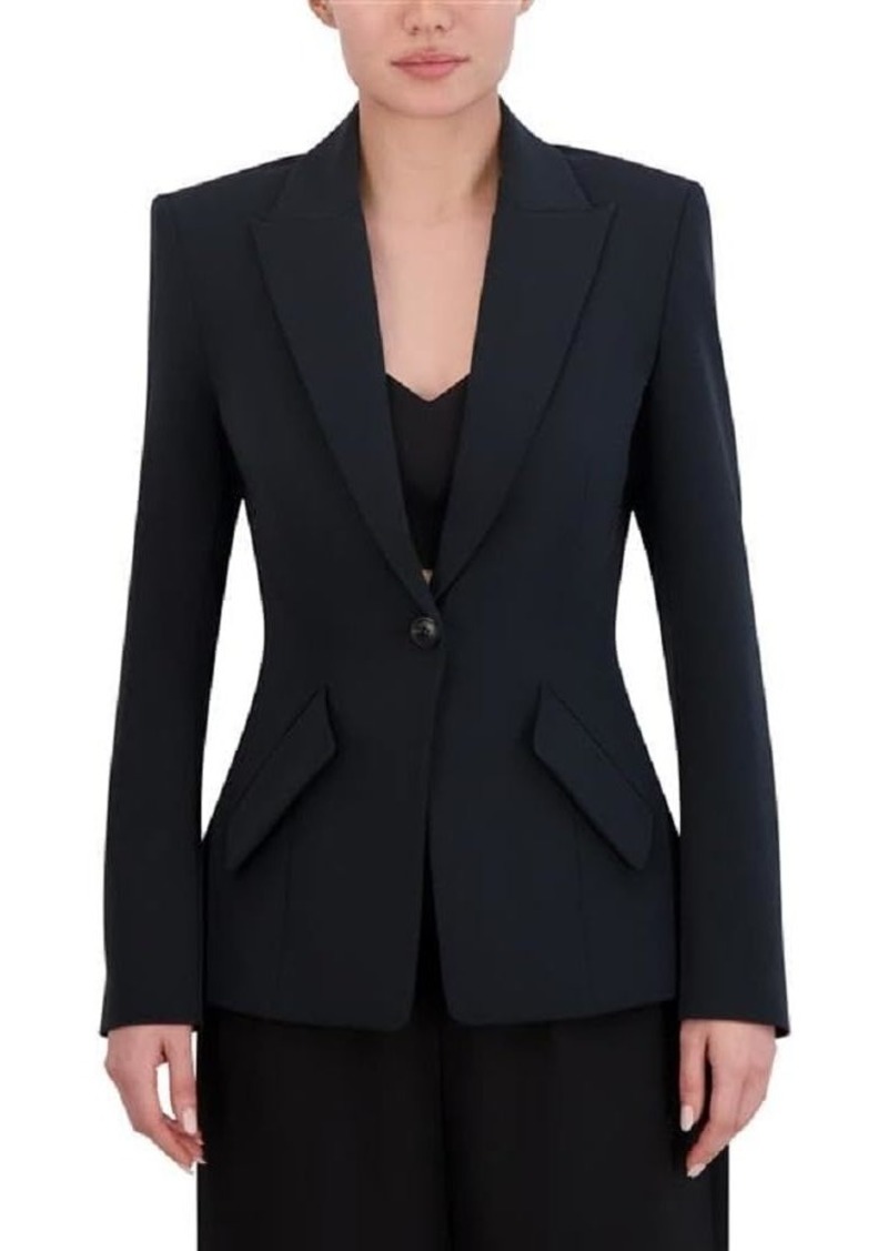 BCBG Max Azria BCBGMAXAZRIA Women's Long Sleeve V Neck Slim Fit Blazer Jacket