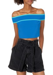 BCBG Max Azria BCBGMAXAZRIA Women's Off The Shoulder Crop Sweater Top