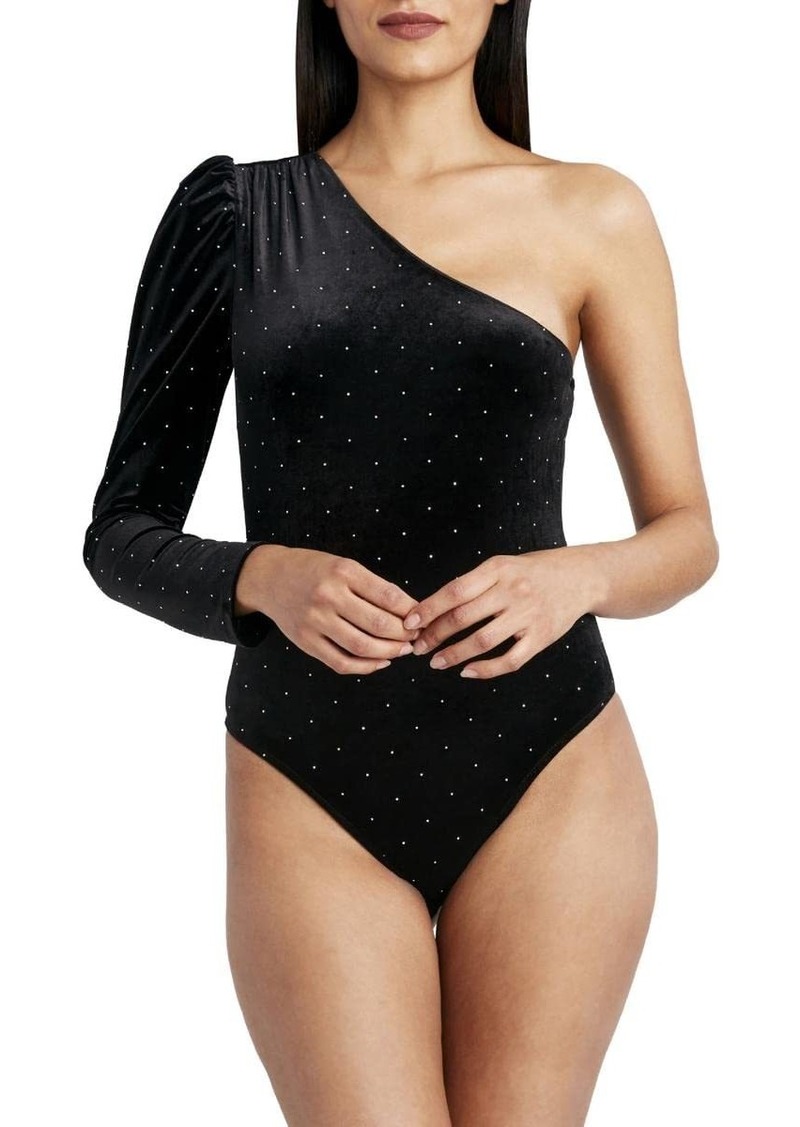 BCBG Max Azria BCBGMAXAZRIA Women's One Long Sleeve Bodysuit With Rhinestones