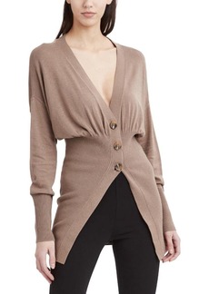 BCBG Max Azria BCBGMAXAZRIA Women's Relaxed Ribbed Cardigan with Buttons