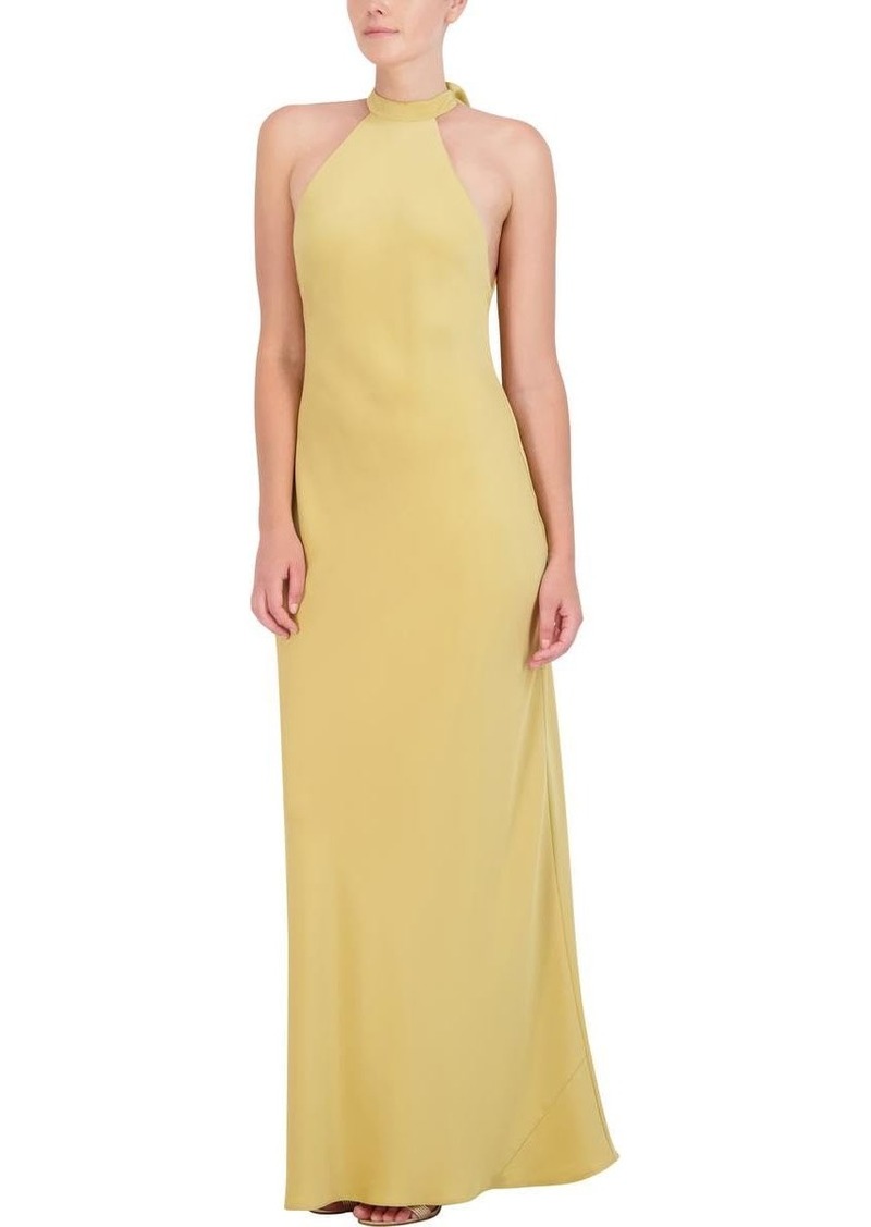 BCBG Max Azria BCBGMAXAZRIA Women's Sleeveless Halter Neck Long Evening Dress