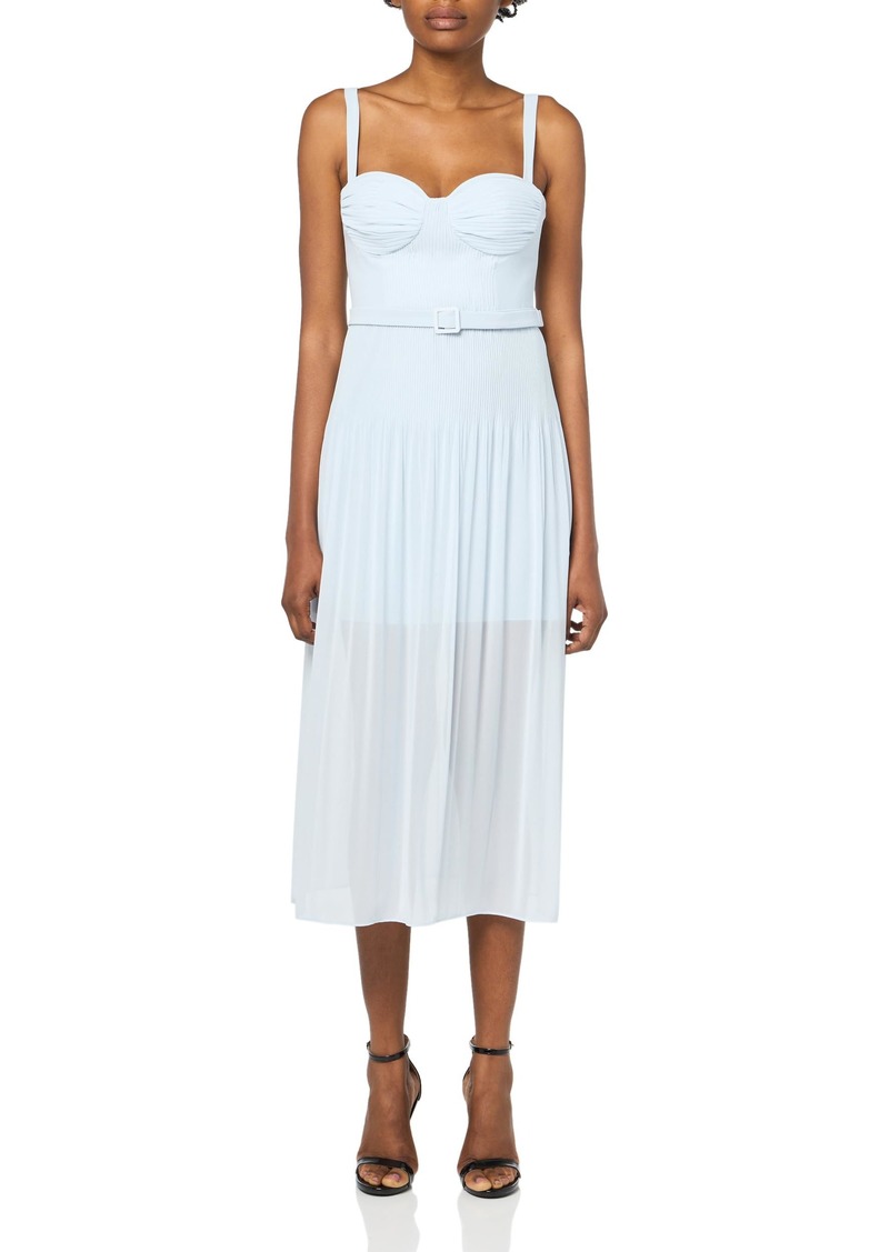 BCBG Max Azria BCBGMAXAZRIA Women's Sleeveless Sweetheart Neck Midi Day Dress