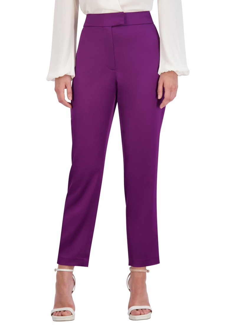 BCBG Max Azria BCBGMAXAZRIA Women's Stretch Satin Slim Cigarette Pants