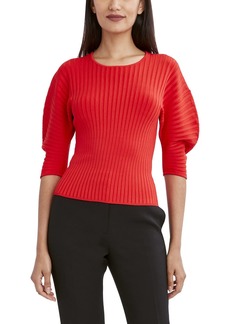 BCBG Max Azria BCBGMAXAZRIA Women's Sweater with 3/4 Poof Sleeves and Crew Neck