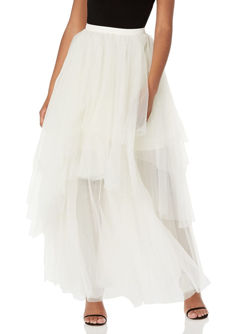 BCBG Max Azria BCBGMAXAZRIA Women's Tiered Ruffle A Line Maxi Skirt