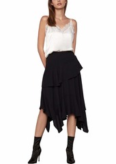 BCBG Max Azria BCBGMAXAZRIA Women's Tiered Ruffle Handkerchief Skirt  M