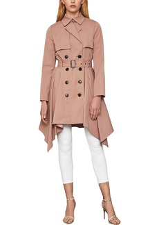 BCBG Max Azria Brielle Womens Long Belted Trench Coat