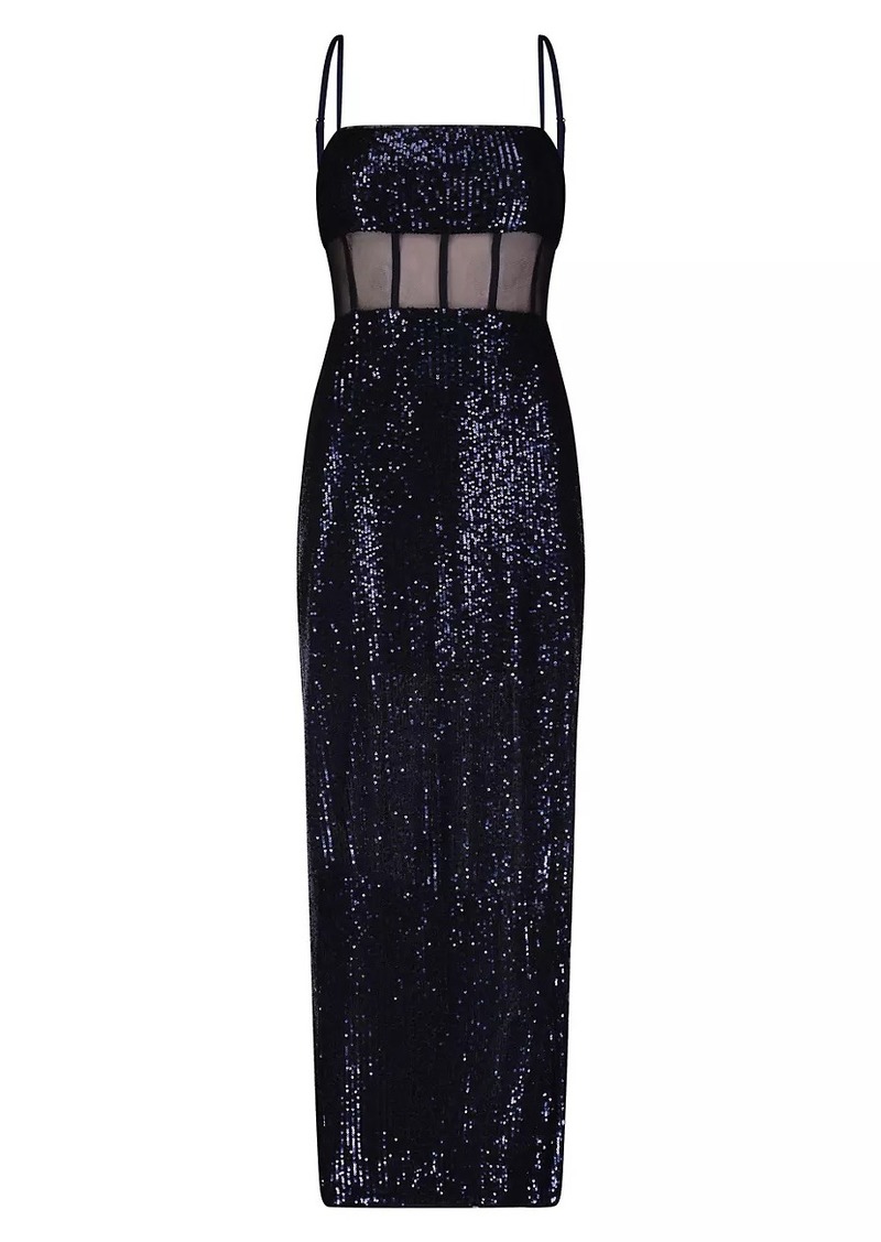 BCBG Max Azria Bustier Sequin Column Gown