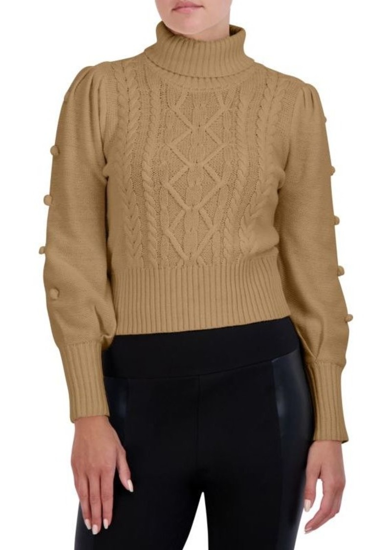 BCBG Max Azria Cable Knit Turtleneck Sweater