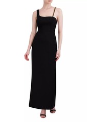 BCBG Max Azria Chain Strap Sheath Maxi Dress