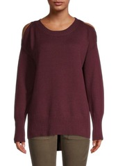 BCBG Max Azria Cotton-Blend Pullover Knit Sweater
