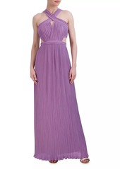 BCBG Max Azria Crisscross Cut-Out Gown