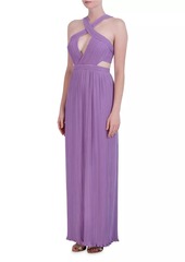 BCBG Max Azria Crisscross Cut-Out Gown