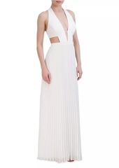 BCBG Max Azria Cut-Out Halterneck Gown