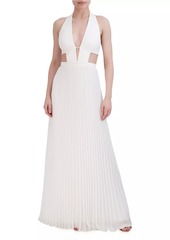 BCBG Max Azria Cut-Out Halterneck Gown